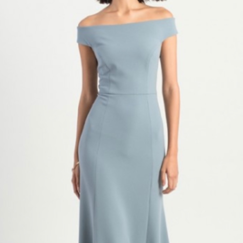 Jenny Yoo Larson Bridesmaid Dress (Mayan Blue)